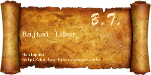 Bajtai Tibor névjegykártya